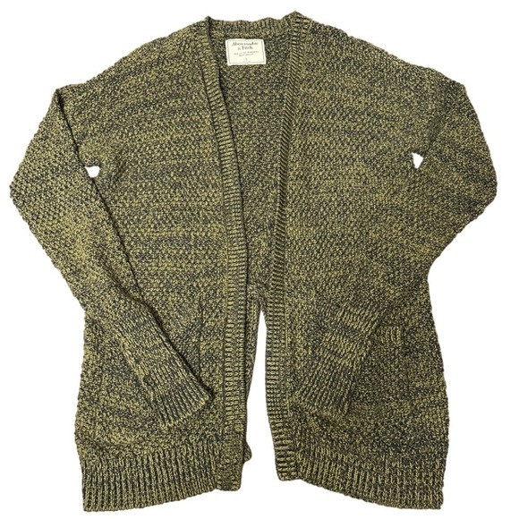 Abercrombie & Fitch A+F Green Cardigan Sweater Size S Small - Picture 1 of 7